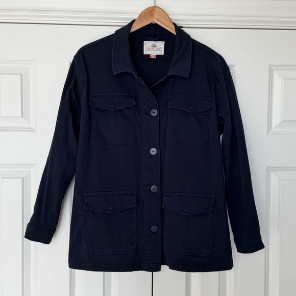 1 Sunset Lane Women’s Utility Jacket Size M Navy Blue Cotton - Picture 1 of 8